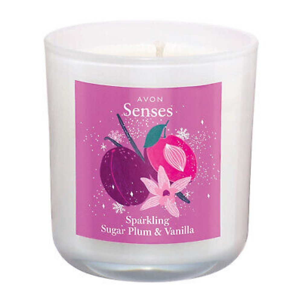 Avon Senses Sparkling Sugar Plum & Vanilla Candle